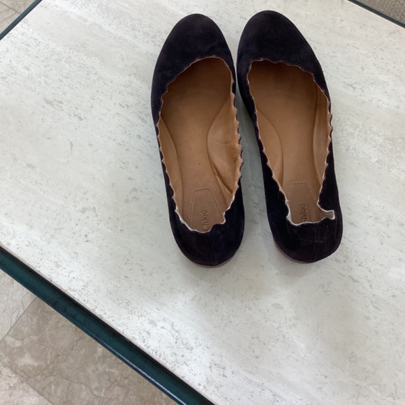 CHLOE black suede ballet style shoes - Picture 2 of 4